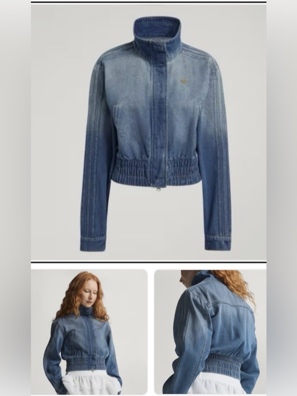 Adidas Denim Track Jacket - Picture 2 of 3